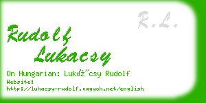 rudolf lukacsy business card